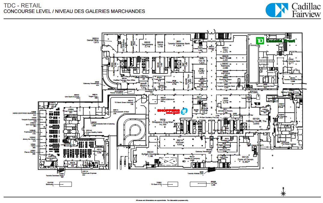 Click image above for full PDF lease plan, via Cadillac Fairview