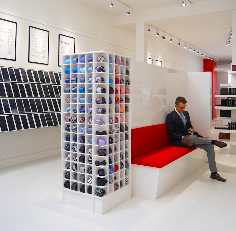 Inside the Toronto store, located at 108 Queen Street East near Jarvis Street. 