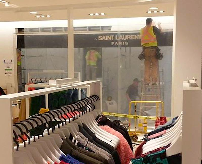 Saint Laurent women's ready-to-wear boutique, under construction on 2. Photo: Helen Siwak