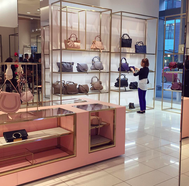 Chloé shop-in-shop at Nordstrom, Vancouver. Photo:&nbsp; sophie_at_home &nbsp;via Instagram