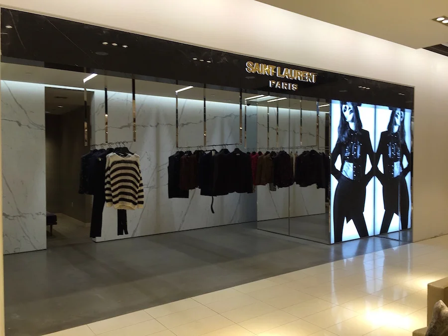 Saint Laurent women's ready-to wear on 2 at Nordstrom in Vancouver. Photo: William Connor