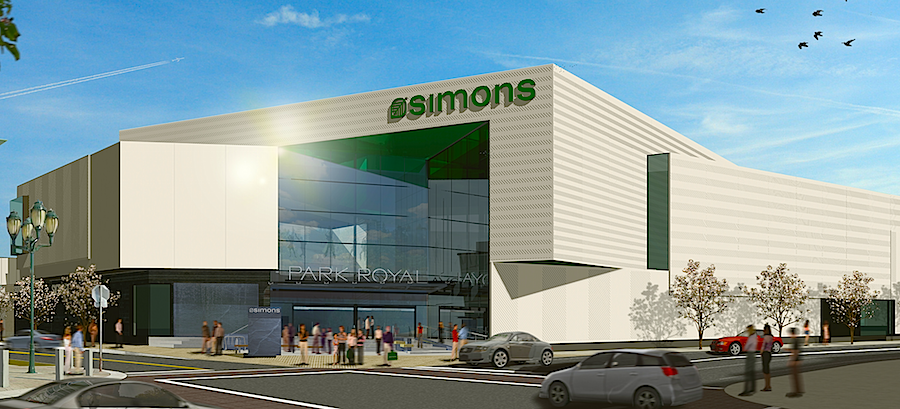Park Royal location. Rendering provided by Simons