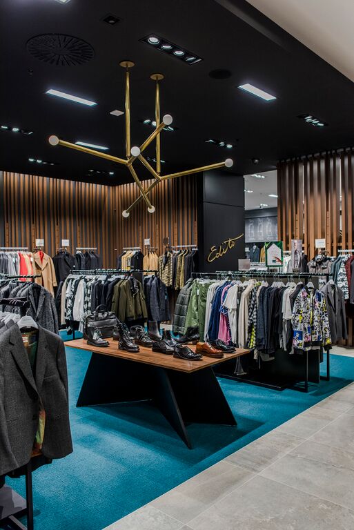 Men's designer 'Edito' department. Photo: Simons, via Modern Mix Vancouver