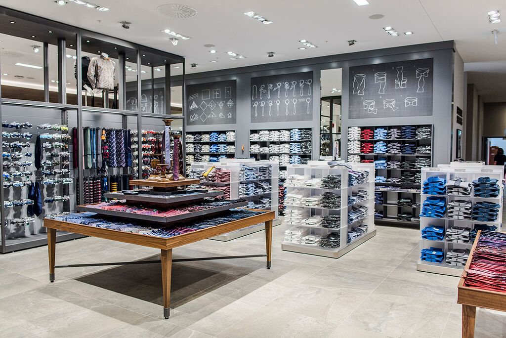 Learn to tie a tie in men's furnishings. Photo: Simons, via Modern Mix Vancouver