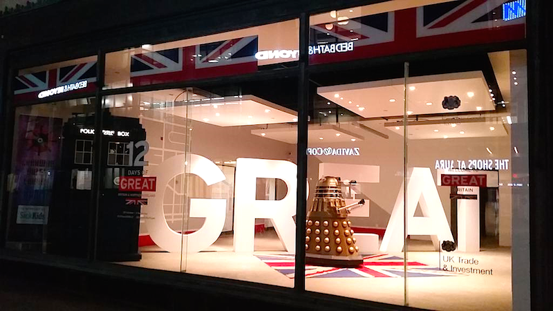 Windows at U.K. House, 444 Yonge Street.&nbsp;