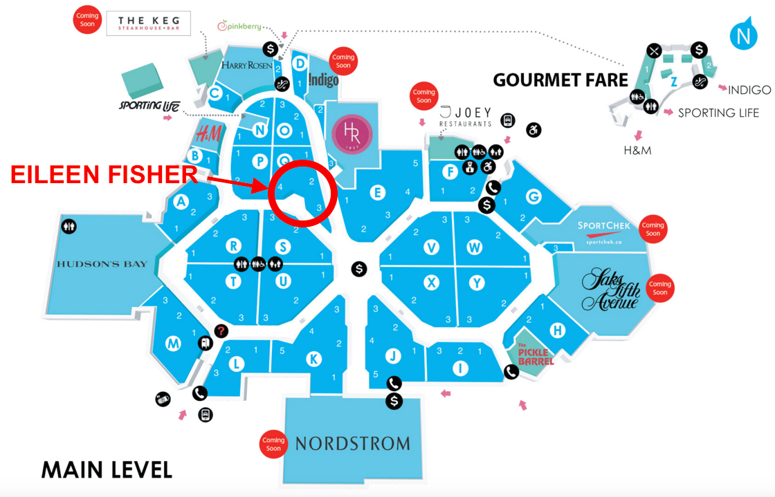 Click image for mall floor plan with tenant list, provided by landlord Cadillac Fairview