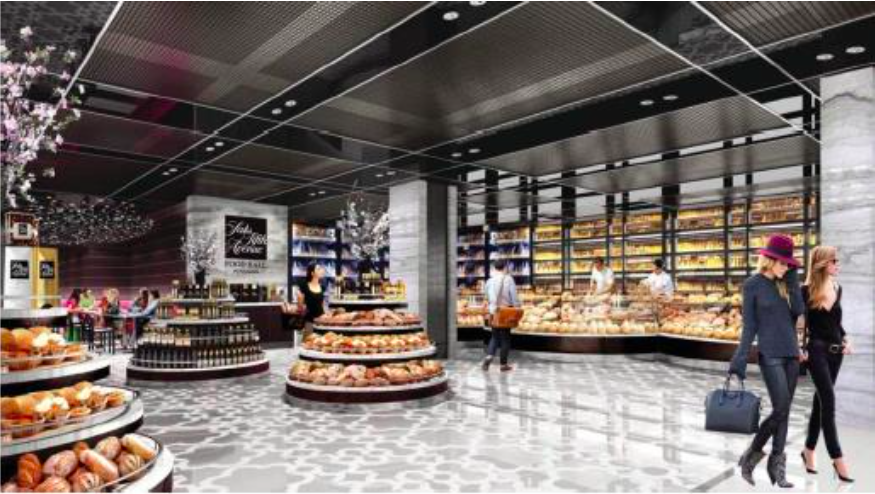 Saks Fifth Avenue Food Hall, Toronto. Rendering - Hudson's Bay Company