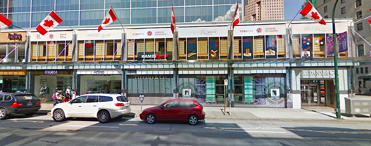 Tiffany will annex the second floor restaurant space in the photo above, more than doubling in size. Photo: Google Street View