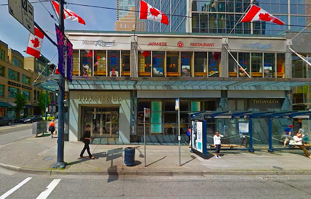 Northwest corner of Burrard Street and Alberni Street. Photo: Google Street View