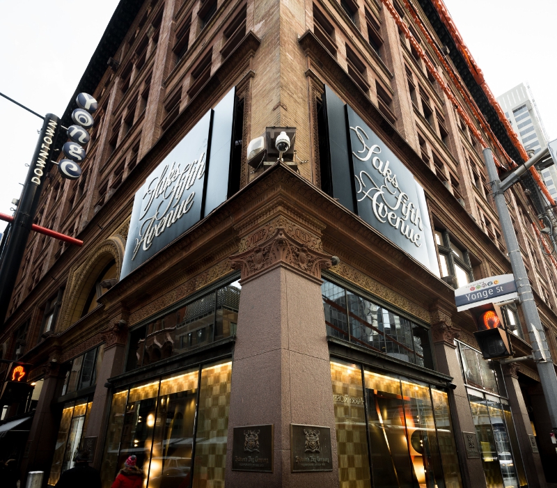 A Louis Vuitton boutique anchors the Yonge & Queen W. intersection. Photo: Saks