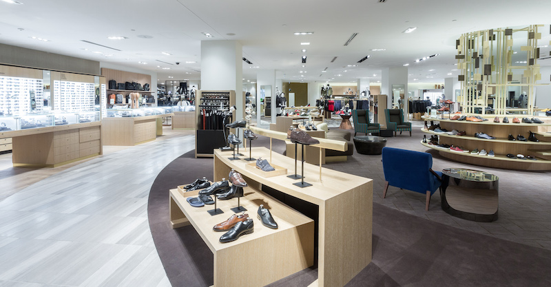 Men's store, footwear on 2. Photo: Saks