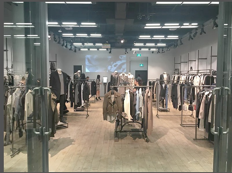 Inside the Toronto Eaton Centre store. Photo: AllSaints