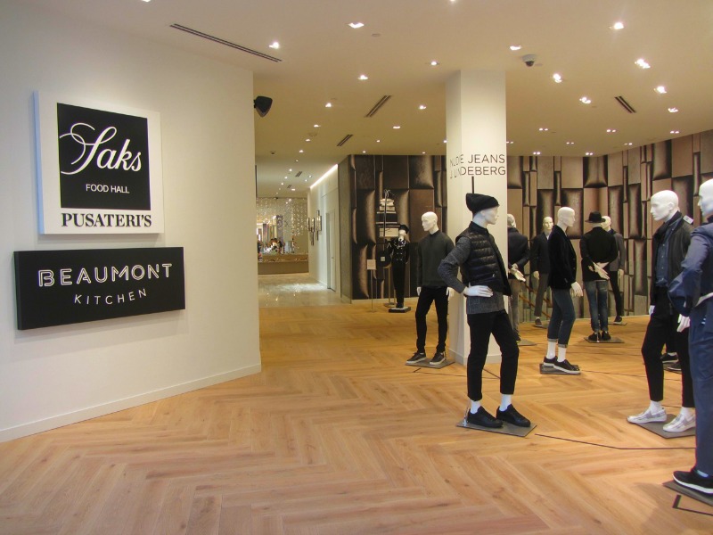 Saks' food hall shares the same floor as menswear. Photo: Norman Katz
