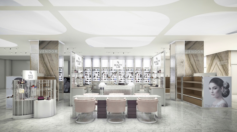 Expanded beauty hall. Rendering: Holt Renfrew