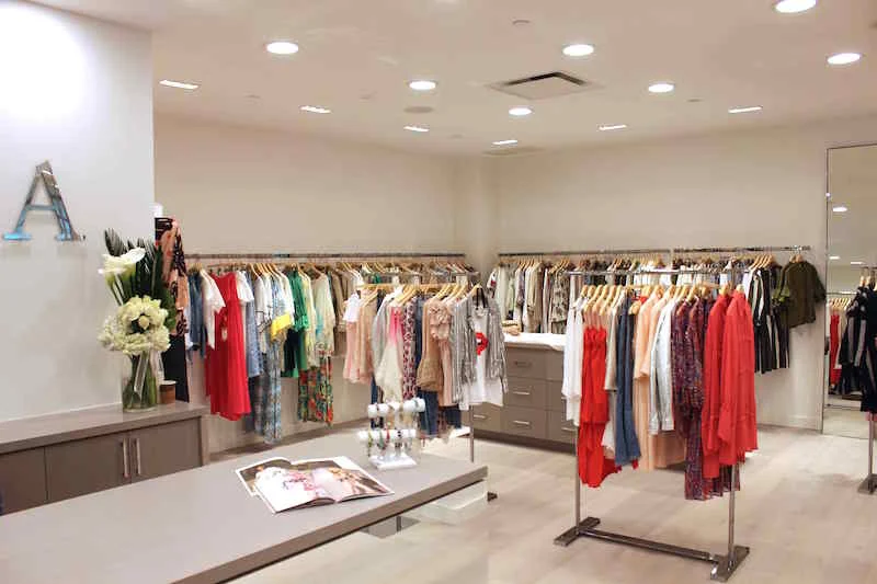 Colourful Italian designer clothing on display at the Yorkville Village Store. Photo: Idea Workshop