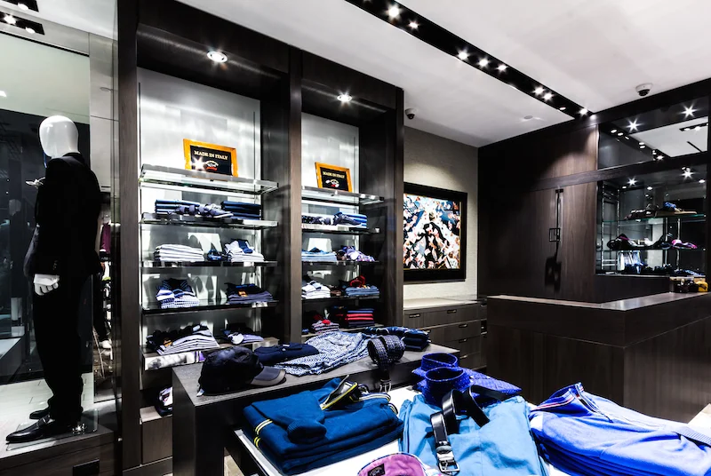 Another view of the Paul &amp; Shark assortment, as well as the store's cash desk.&nbsp;