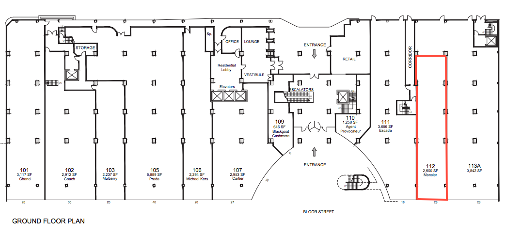 Click above for PDF lease plan, via Morguard