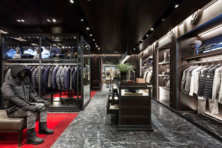 Inside Vancouver's Moncler store, which opened in December of 2015. Photo provided by Moncler. 