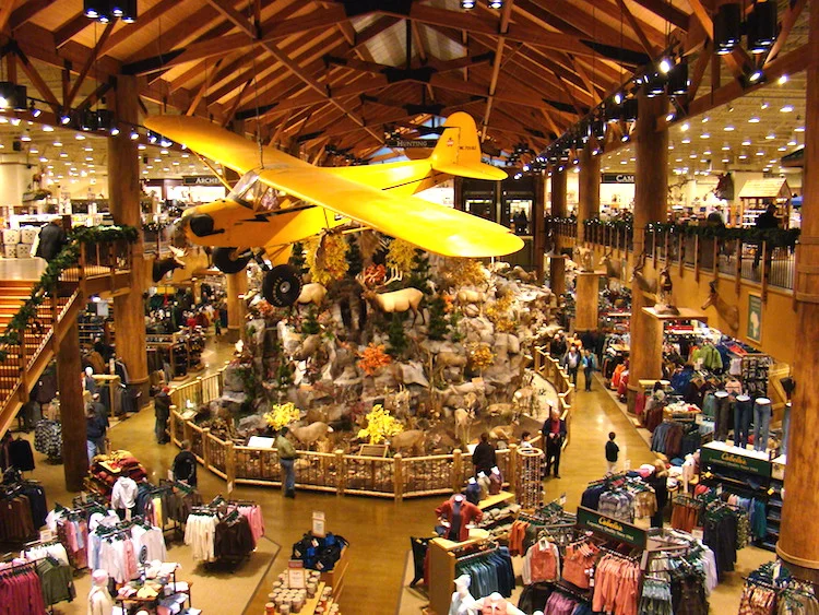 Inside a Cabela's store. Photo via Wikipedia