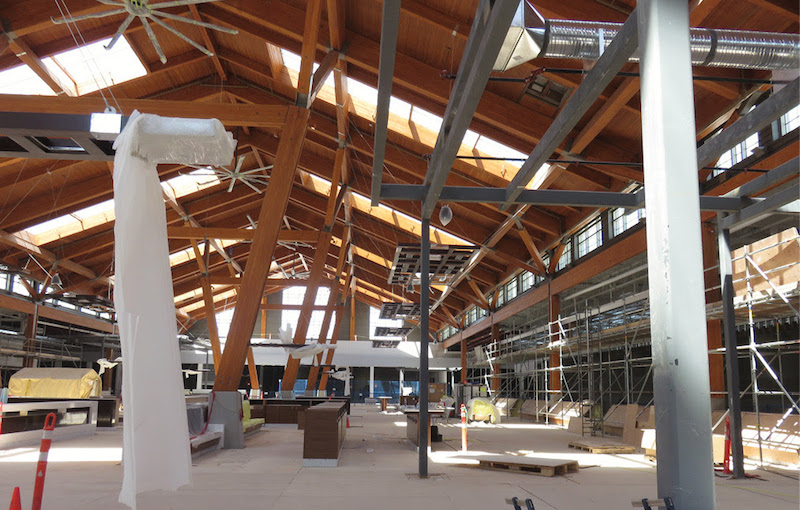 1,100 seat food hall taking shape. 