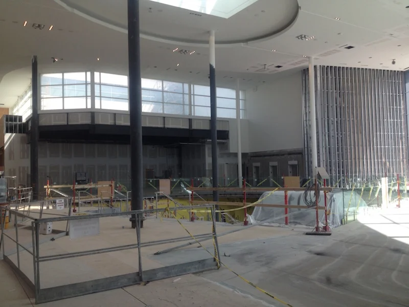 Open court will feature seating. Nadege will occupy the retail space at the back of this photo.&nbsp;