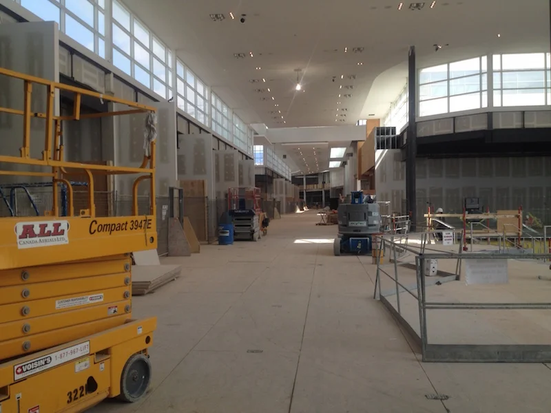 Looking north from the centre court towards Uniqlo.&nbsp;