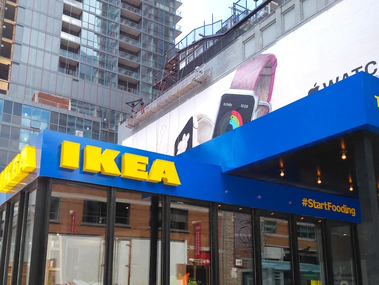 Ikea pop-up in downtown Toronto. Photo: blog.hubba.com