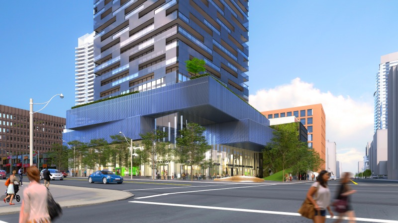 Yonge &amp; Eglinton intersection, looking East. Rendering provided by RioCan