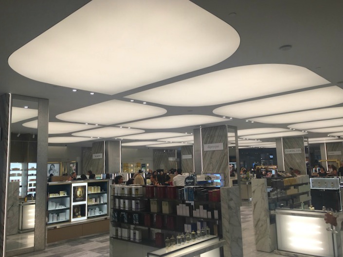 The store's cosmetics hall is large and attractive. Photo: Chantal Mizerski, Retail Council of Canada.