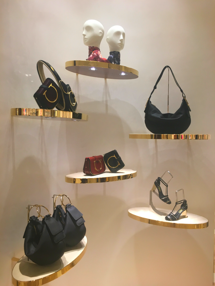 Artful display in the new Mississauga Ferragamo.&nbsp;Photo:&nbsp;Chantal Mizerski, Retail Council of Canada.