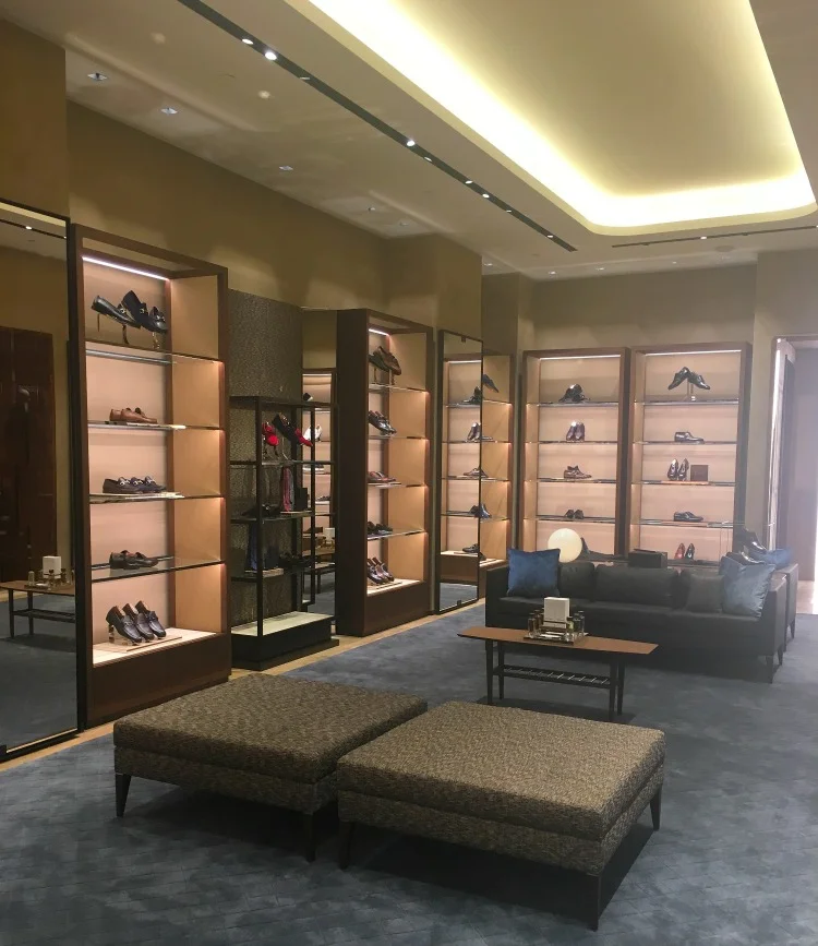 Men have their own footwear section at Mississauga's new Ferragamo boutique.&nbsp;Photo:&nbsp;Chantal Mizerski, Retail Council of Canada.