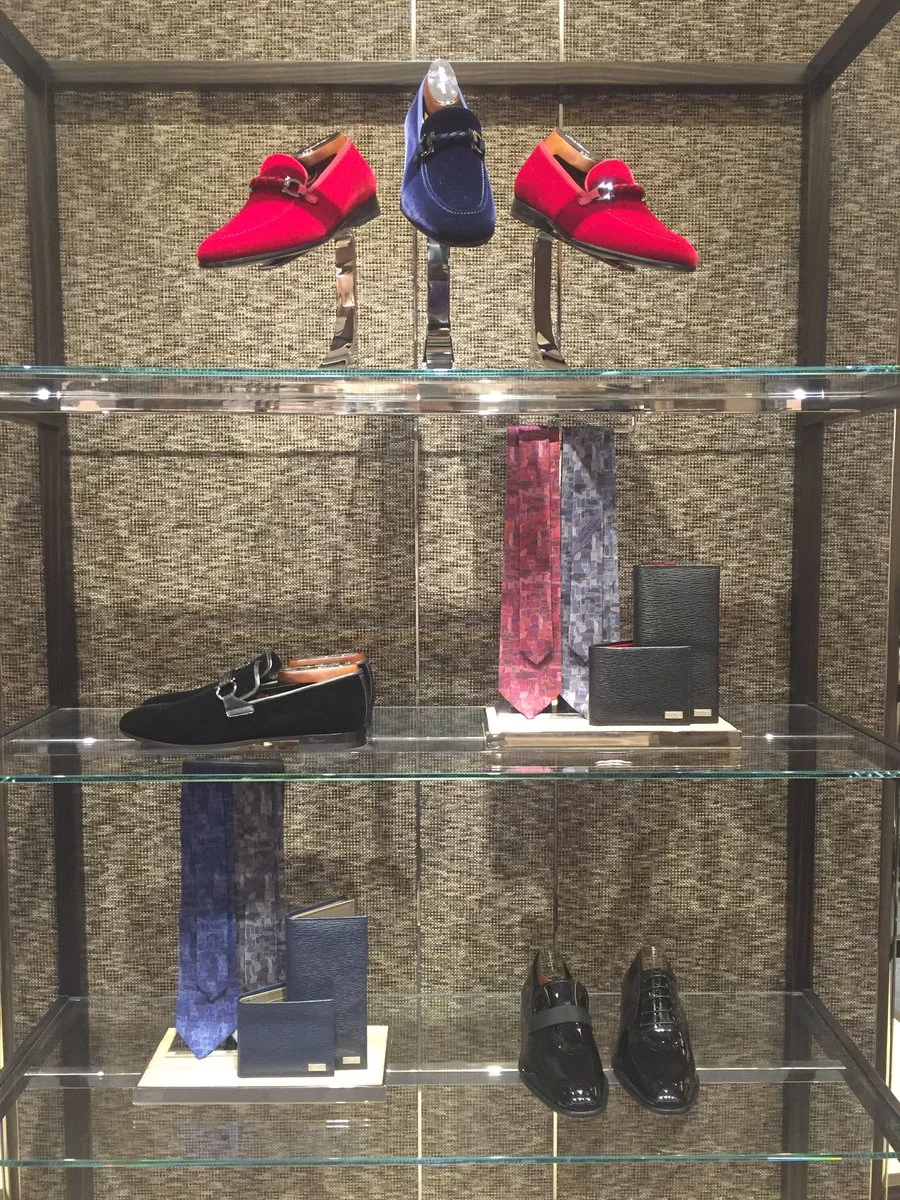 Men's footwear display. Photo: Square One