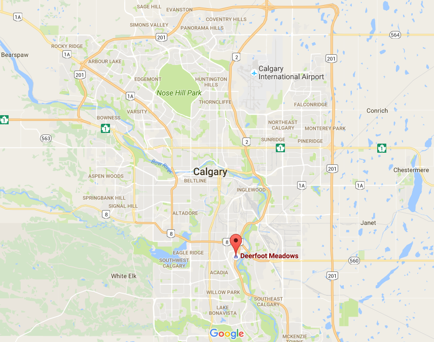 Click above for interactive Calgary Google Map