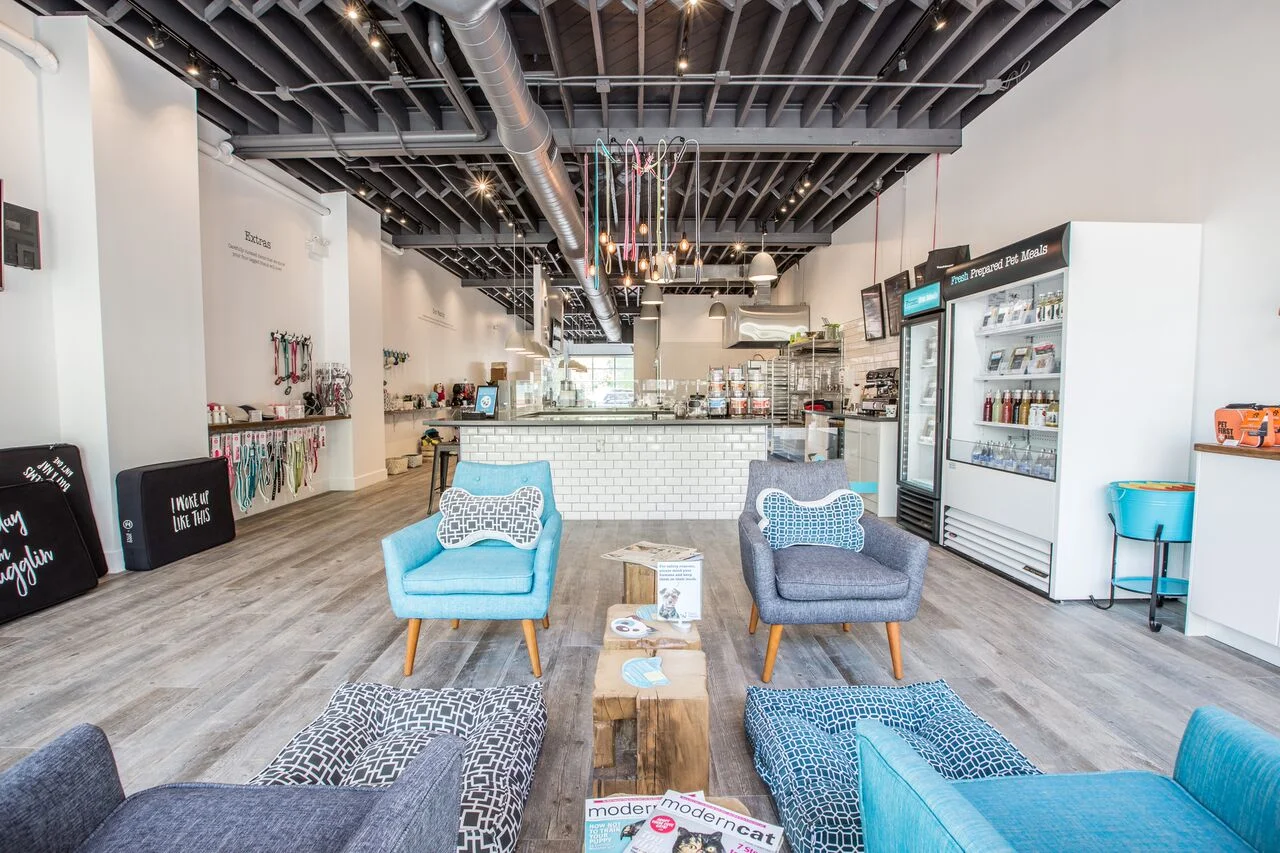 Looking back towards the kitchen from the Queen Street East storefront. 