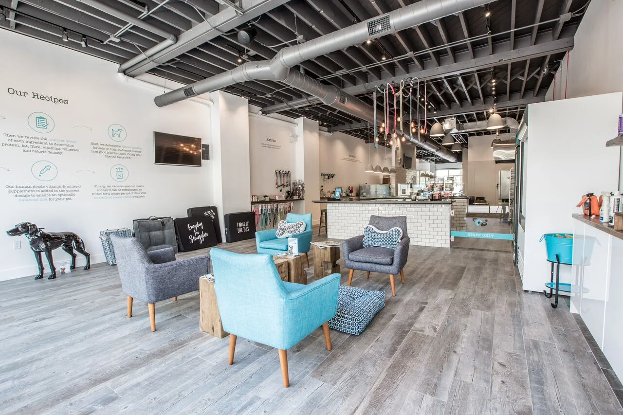 Similar shot as the photo above, showing the store's east wall which features made-in-Canada pet-related gifts. 