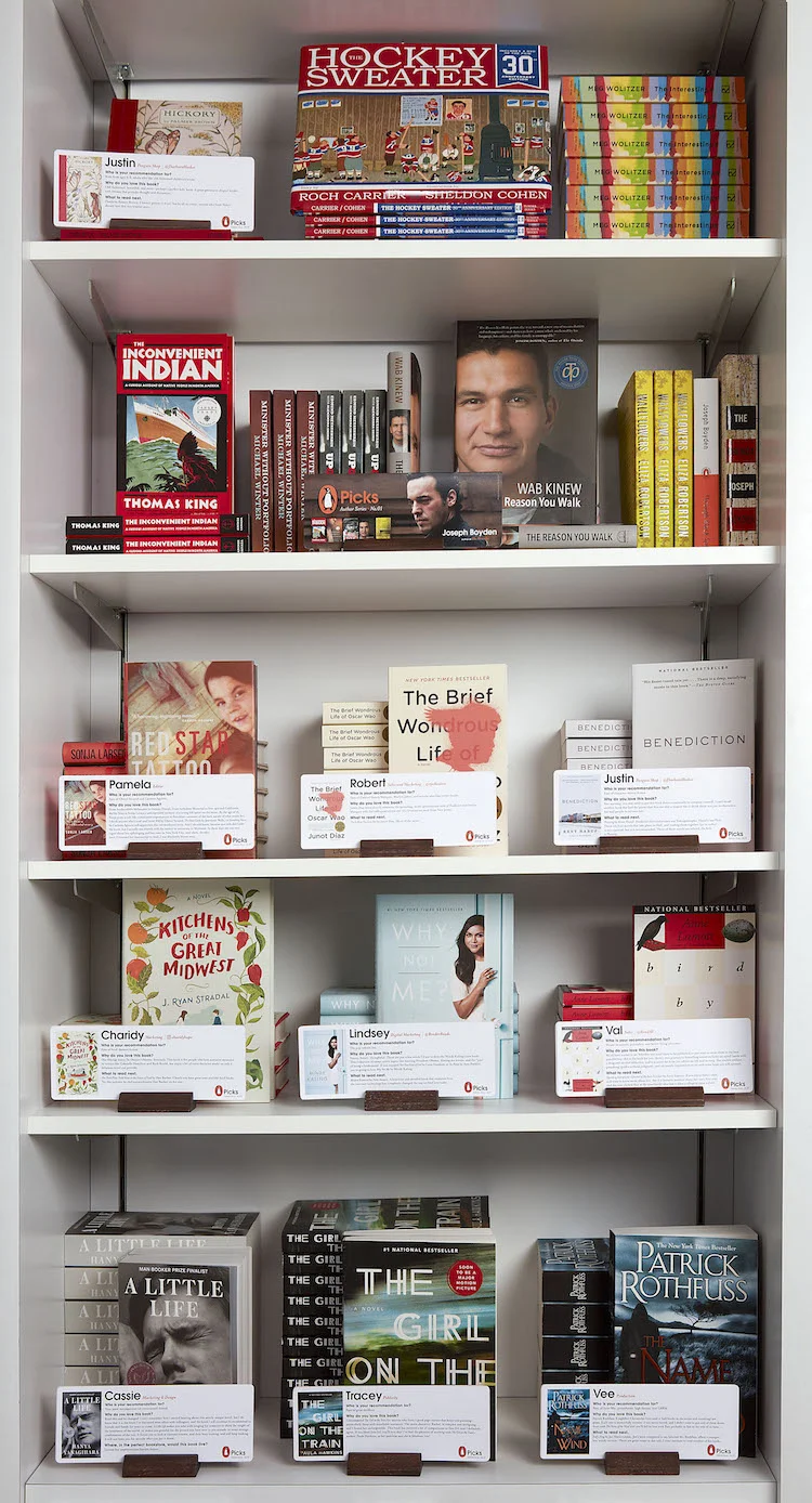 Inside one of the movable book shelves, which can be moved across the store or hidden as desired.&nbsp;