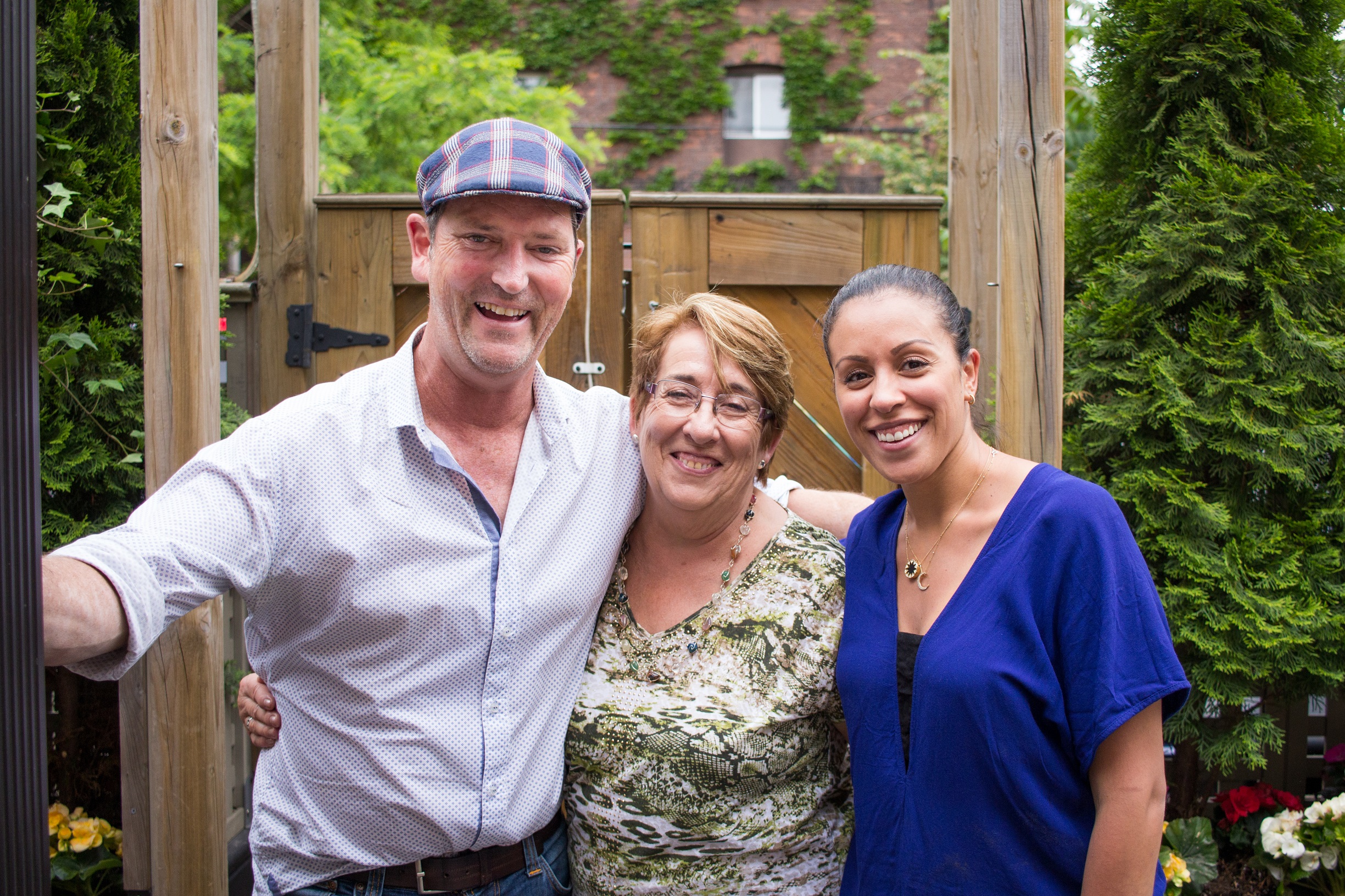 Chef Anthony Walsh alongside his mother-in-law, Elena and Chef Julie Marteleira. Photo by Cindy La