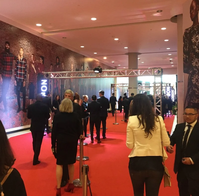 Wednesday, September 14 gala: walking the red carpet towards a tent on Dundas Square for a fashion runway show.&nbsp;Photo: Devon Johnson