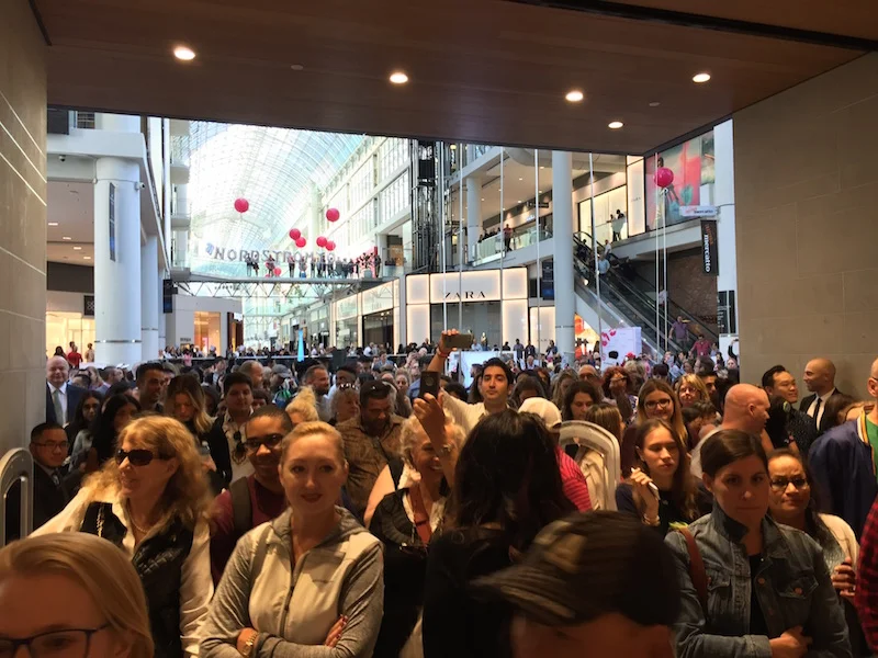 Gates open and hoards of shoppers descend on the new Nordstrom store at CF Toronto Eaton Centre.&nbsp;  Photo: Devon Johnson