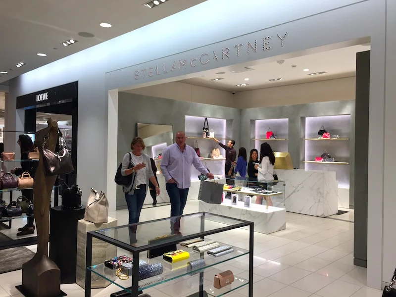 Stella McCartney and Loewe accessory boutiques on the store's ground floor.&nbsp;  Photo: Devon Johnson