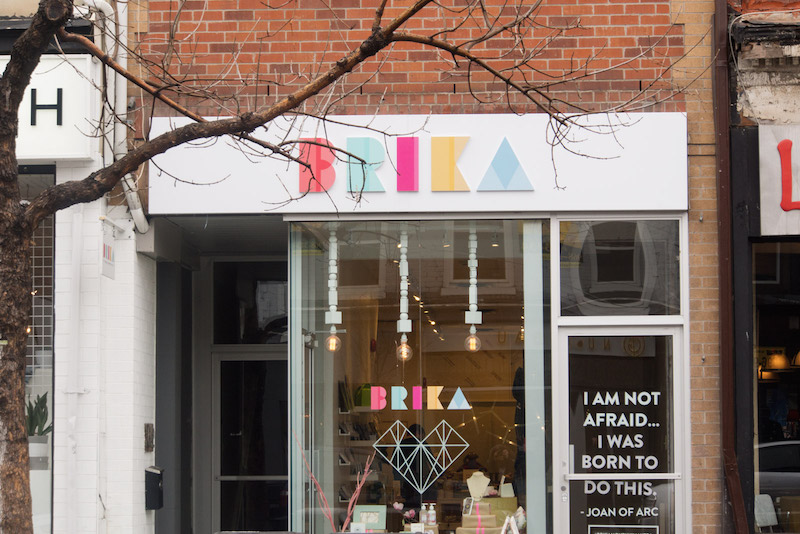 BRIKA store on Queen St. West in Toronto. 