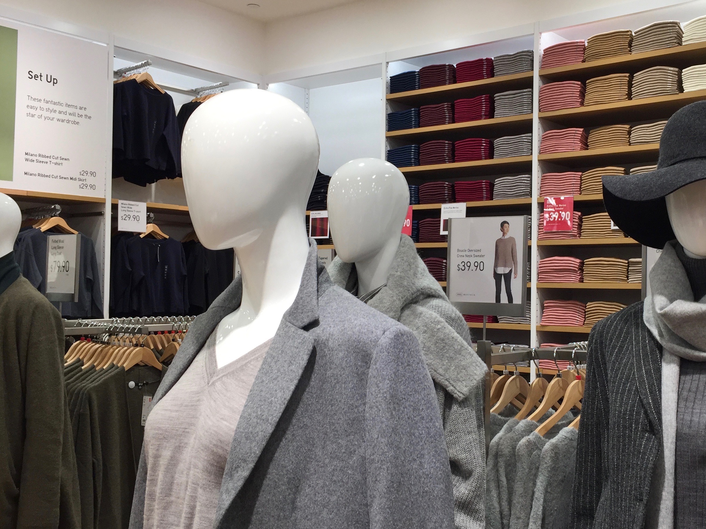 Women's clothing on mannequins on the first floor. Photo: Devon Johnson