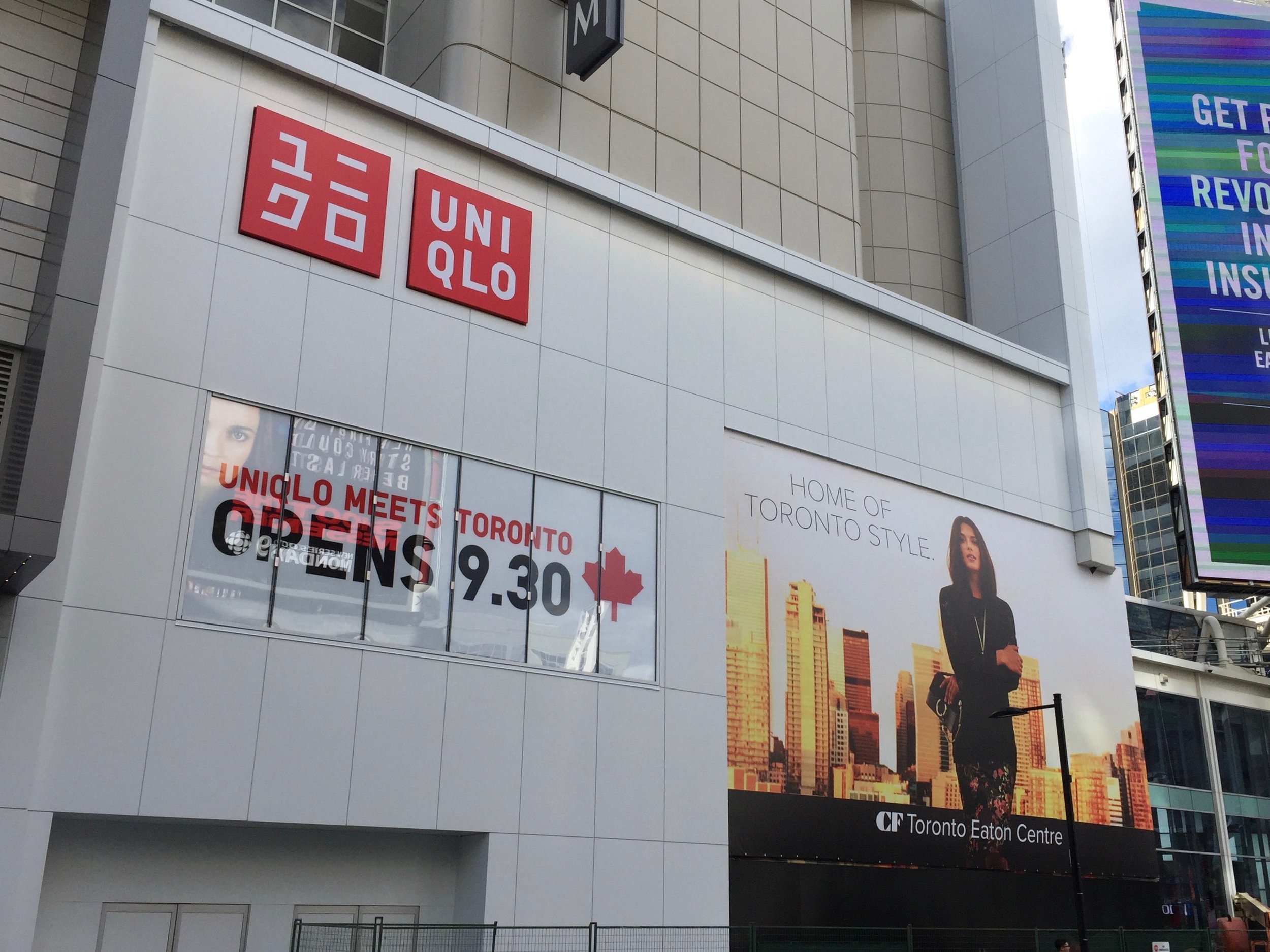 Exterior of Uniqlo Toronto, facing onto Yonge Street. Photo: Devon Johnson