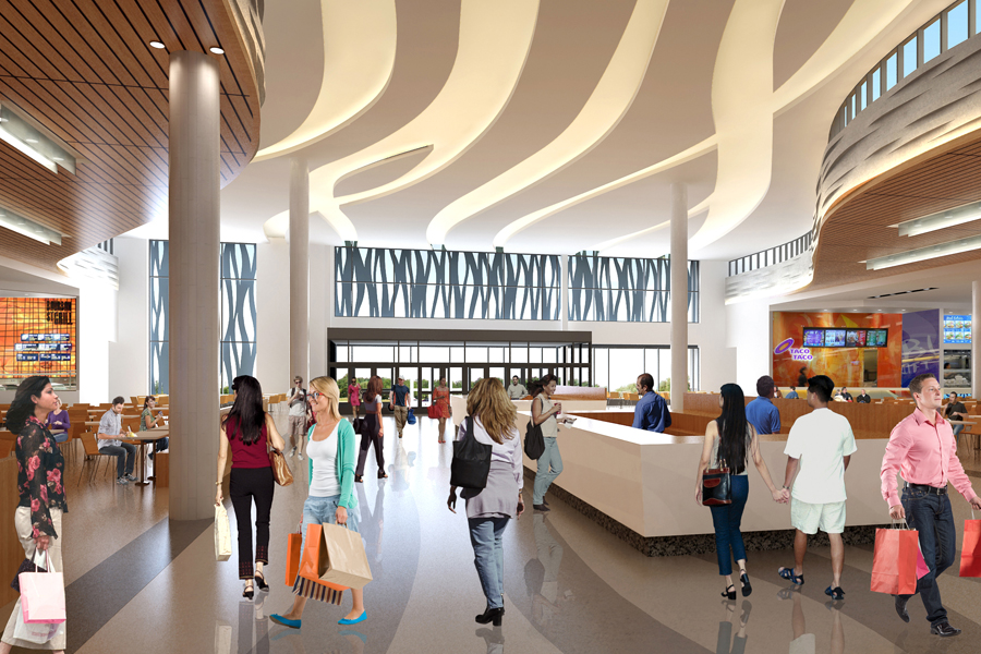 Food court rendering: Ivanhoé Cambridge