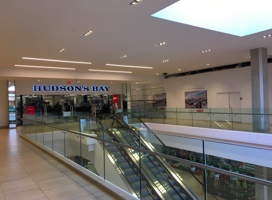 New signage for Hudson's Bay department store. Photo: Christa Patterson