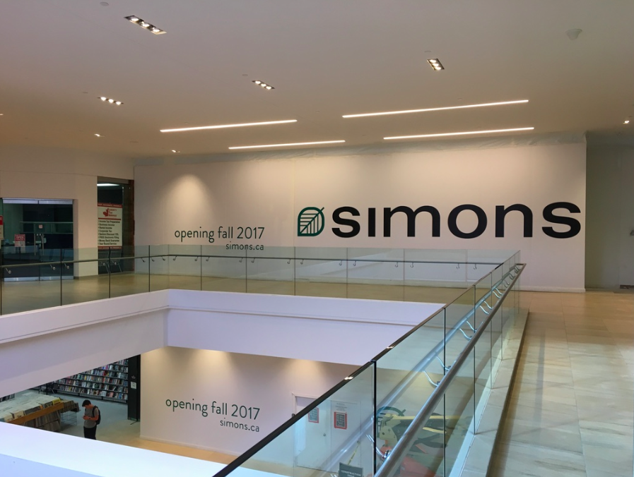 Construction continues on the mall's new Simons. Photo: Christa Patterson.&nbsp;