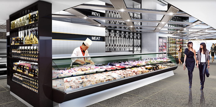 Saks Food Hall meat department.&nbsp;
