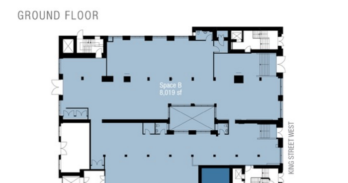 SoulCycle's King Street location will take up the north portion of 'Space B'.