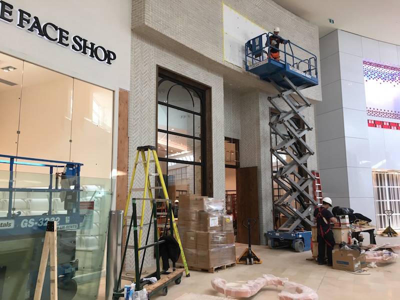 The Face Shop and Saje Natural Wellness, both under construction on Friday, October 14. 