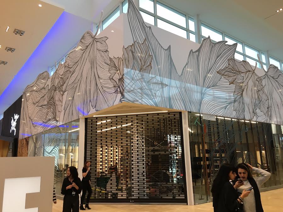 Lululemon's impressive new space is almost finished. Interestingly, the store's facade features some recycled elements from the previous location. 
